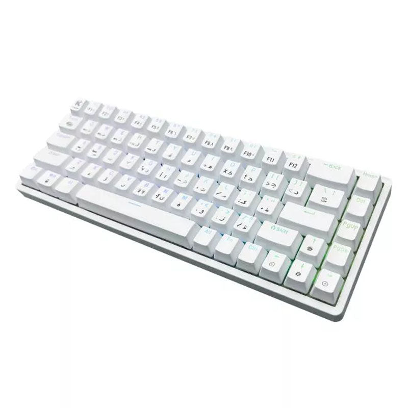 KGaming Whitecore Tri-Mode Mechanical Gaming Keyboard - Blue Switch