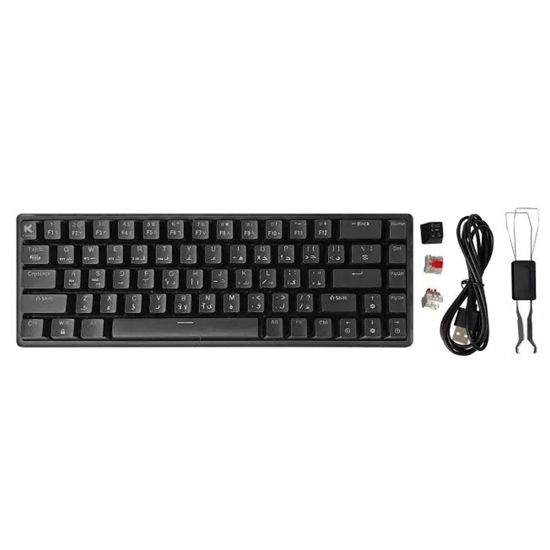 KGaming Blackshadow Tri-Mode Mechanical Gaming Keyboard - Red Switch