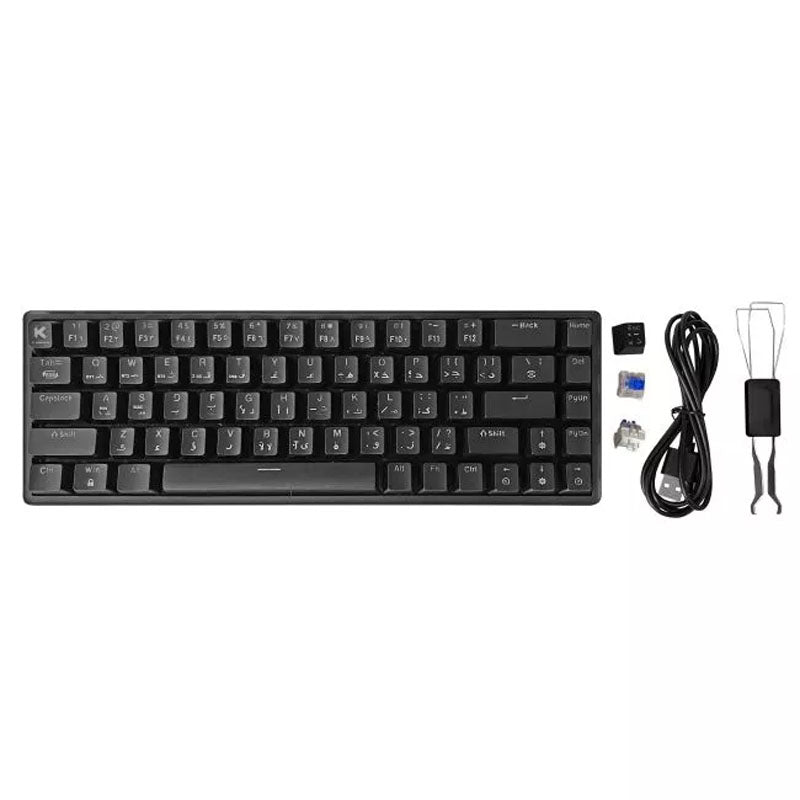 KGaming Blackshadow Tri-Mode Mechanical Gaming Keyboard - Blue Switch